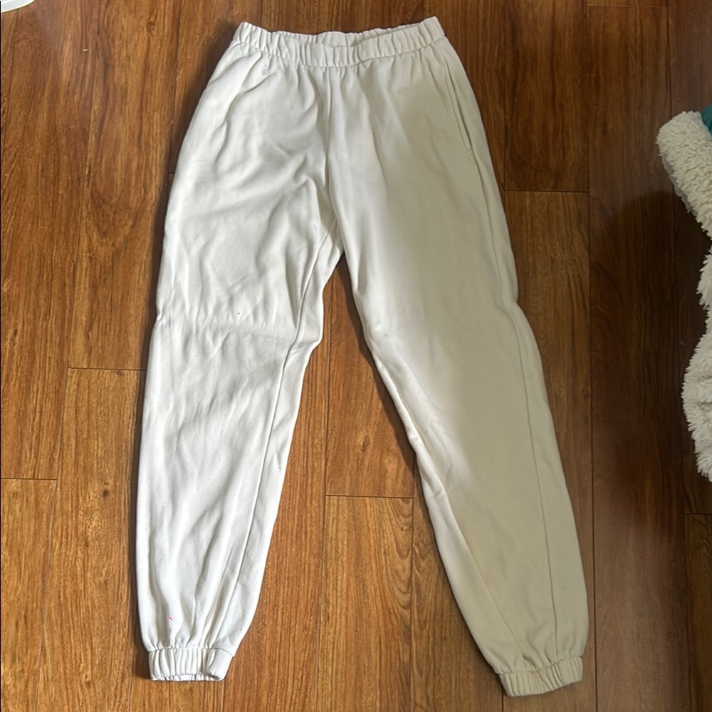 Brandy Melville Cream Sweatpants